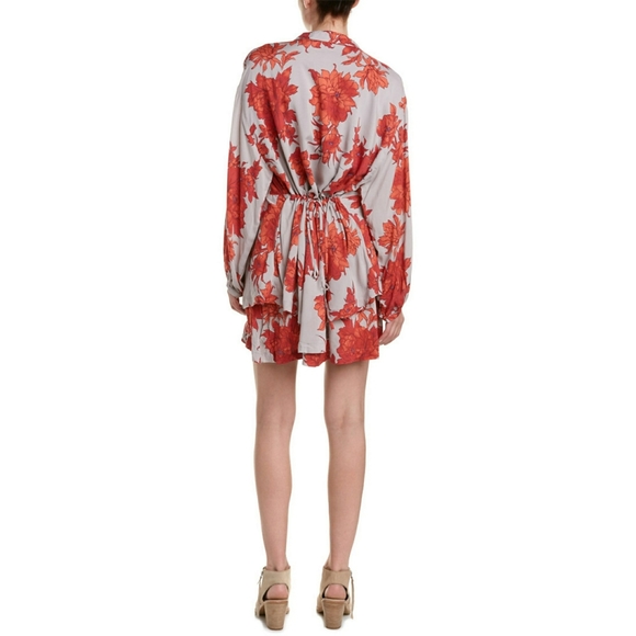 New FREE PEOPLE Floral Double-hem Mini Shirt Dress - Picture 7 of 7